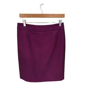 Banana Republic Womens Fuchsia Geometric Pencil Skirt Size 8 Polyester & Acetate